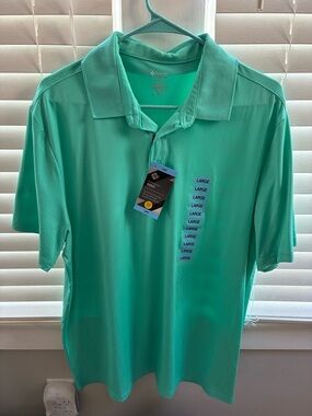 Men's Polo - Aqua Green Performance Short Sleeve